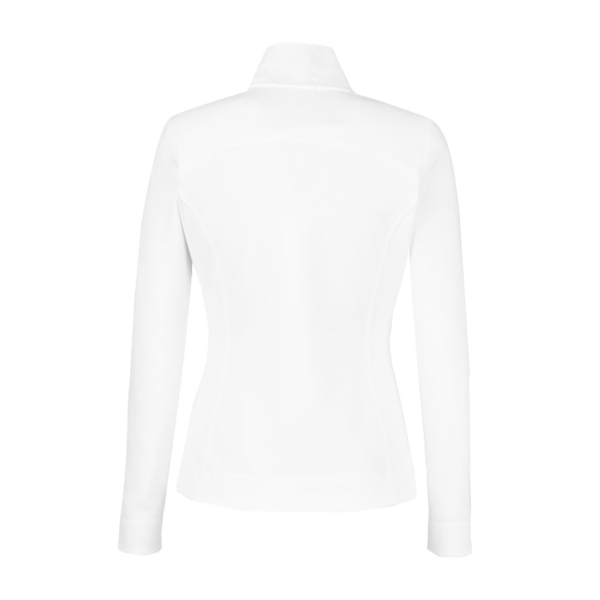 Fairway & Greene Women's Wells Tech Quarter-Zip Pullover, White / Eclipse, Back view