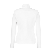 Fairway & Greene Women's Wells Tech Quarter-Zip Pullover, White / Eclipse, Back view