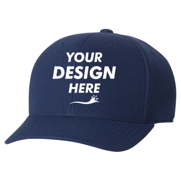 Flexfit by Yupoong 110® Cool & Dry Mini-Piqué Cap, Navy, Front view, Mockup