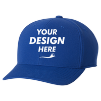 Flexfit by Yupoong 110® Cool & Dry Mini-Piqué Cap, Royal Blue, Front view, Mockup