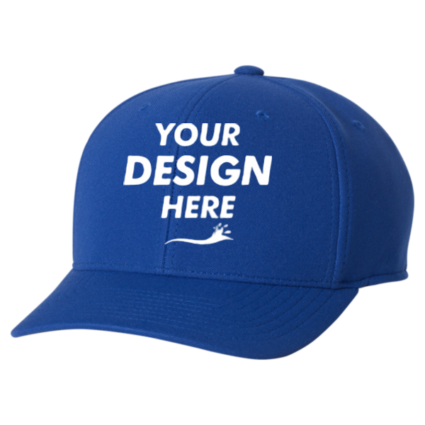 Flexfit by Yupoong 110® Cool & Dry Mini-Piqué Cap, Royal Blue, Front view, Mockup