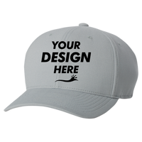 Flexfit by Yupoong 110® Cool & Dry Mini-Piqué Cap, Silver, Front view, Mockup