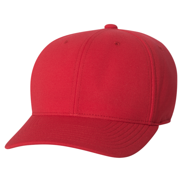 Flexfit by Yupoong 110® Cool & Dry Mini-Piqué Cap, Red, Front view