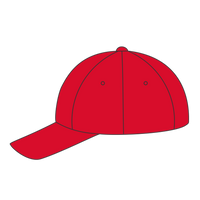 Flexfit by Yupoong 110® Cool & Dry Mini-Piqué Cap, Red, Left Side view