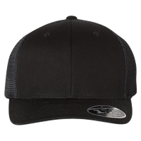 Flexfit by Yupoong 110 Mesh-Back Cap, Black / Black / Black, Front view