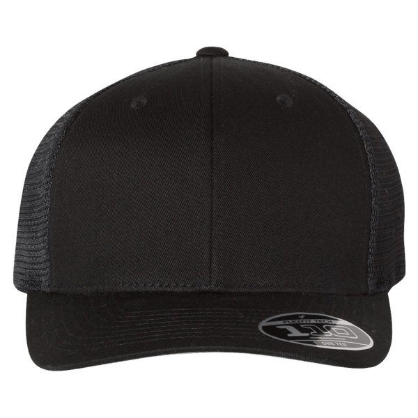 Flexfit by Yupoong 110 Mesh-Back Cap, Black / Black / Black, Front view