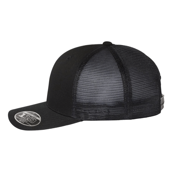Flexfit by Yupoong 110 Mesh-Back Cap, Black / Black / Black, Left Side view