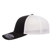 Flexfit by Yupoong 110 Mesh-Back Cap, Black / White / White, Left Side view