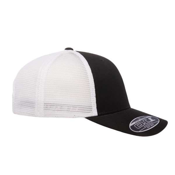 Flexfit by Yupoong 110 Mesh-Back Cap, Black / White / White, Right Side view