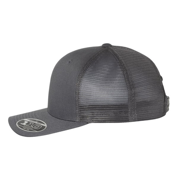 Flexfit by Yupoong 110 Mesh-Back Cap, Charcoal / Charcoal / Charcoal, Left Side view