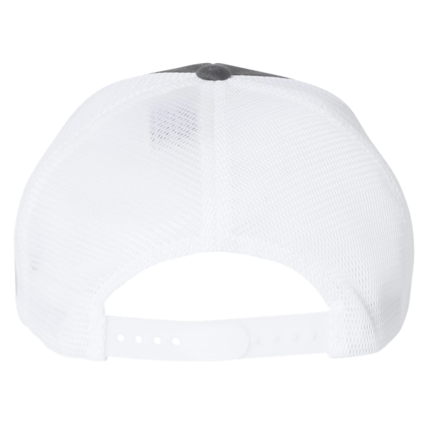 Flexfit by Yupoong 110 Mesh-Back Cap, Charcoal / White / White, Back view