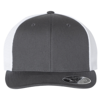 Flexfit by Yupoong 110 Mesh-Back Cap, Charcoal / White / White, Front view