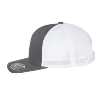 Flexfit by Yupoong 110 Mesh-Back Cap, Charcoal / White / White, Left Side view