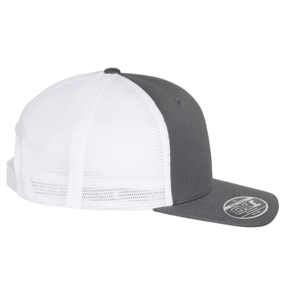 Flexfit by Yupoong 110 Mesh-Back Cap, Charcoal / White / White, Right Side view