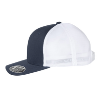 Flexfit by Yupoong 110 Mesh-Back Cap, Navy / White / White, Left Side view