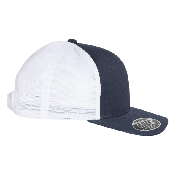 Flexfit by Yupoong 110 Mesh-Back Cap, Navy / White / White, Right Side view