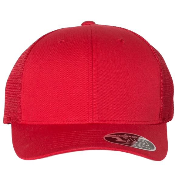 Flexfit by Yupoong 110® Mesh-Back Cap, Red / Red, Front view