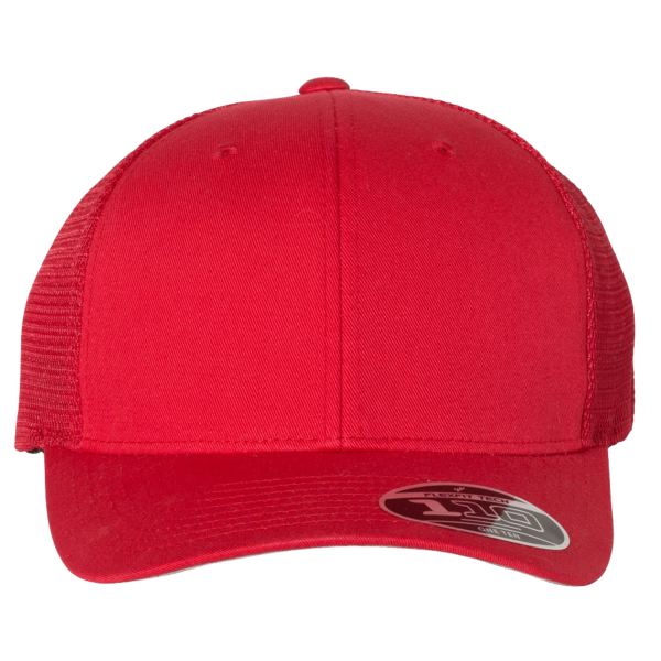 Flexfit by Yupoong 110 Mesh-Back Cap, Red / Red / Red, Front view