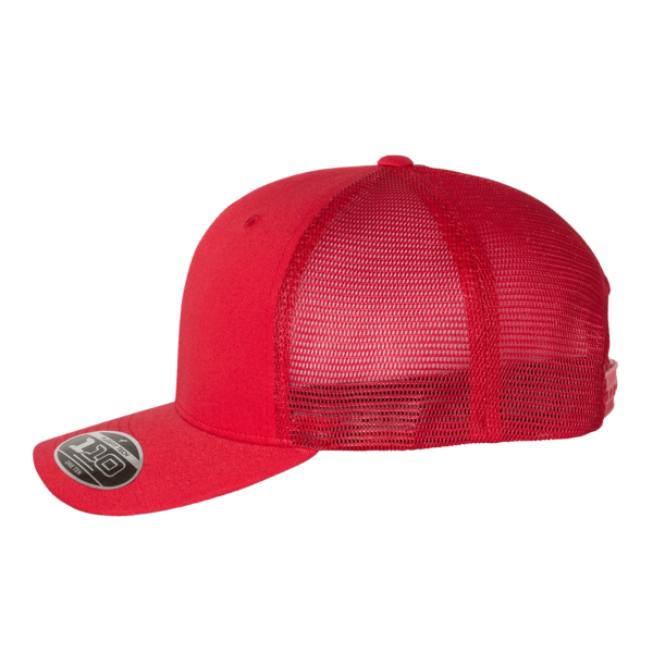 Flexfit by Yupoong 110 Mesh-Back Cap, Red / Red / Red, Left Side view