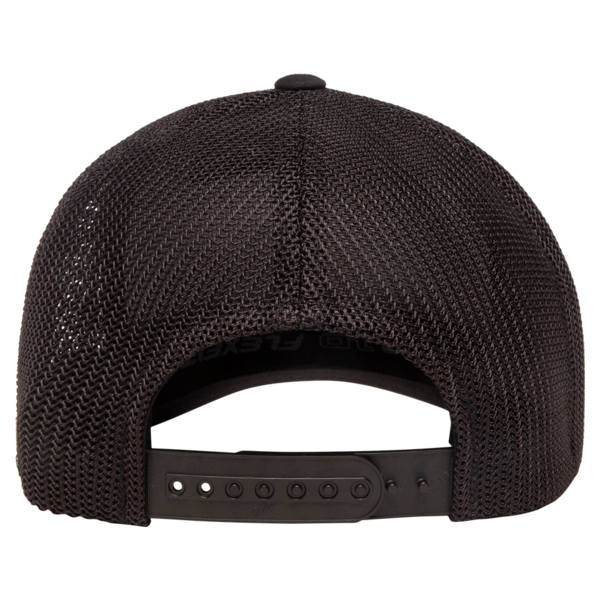 Flexfit by Yupoong 110® Recycled Mesh Cap, Black / Black, Back view