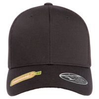 Flexfit by Yupoong 110® Recycled Mesh Cap, Black / Black, Front view
