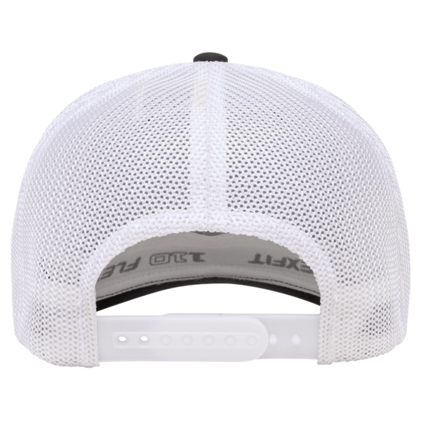 Flexfit by Yupoong 110® Recycled Mesh Cap, Black / White, Back view