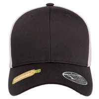 Flexfit by Yupoong 110® Recycled Mesh Cap, Black / White, Front view