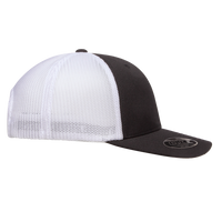 Flexfit by Yupoong 110® Recycled Mesh Cap, Black / White, Right Side view