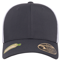 Flexfit by Yupoong 110® Recycled Mesh Cap, Charcoal / White, Front view