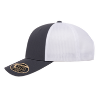 Flexfit by Yupoong 110® Recycled Mesh Cap, Charcoal / White, Left Side view