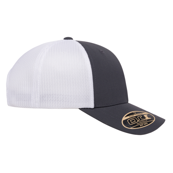 Flexfit by Yupoong 110® Recycled Mesh Cap, Charcoal / White, Right Side view