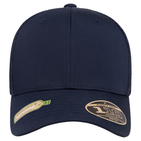 Flexfit by Yupoong 110® Recycled Mesh Cap, Navy / Navy, Front view
