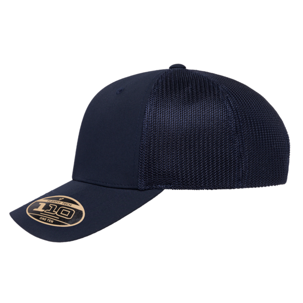 Flexfit by Yupoong 110® Recycled Mesh Cap, Navy / Navy, Left Side view