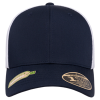 Flexfit by Yupoong 110® Recycled Mesh Cap, Navy / White, Front view