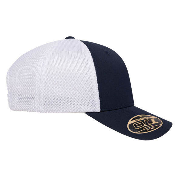 Flexfit by Yupoong 110® Recycled Mesh Cap, Navy / White, Right Side view