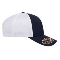 Flexfit by Yupoong 110® Recycled Mesh Cap, Navy / White, Right Side view