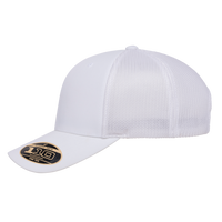 Flexfit by Yupoong 110® Recycled Mesh Cap, White / White, Left Side view
