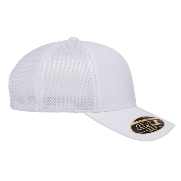 Flexfit by Yupoong 110® Recycled Mesh Cap, White / White, Right Side view