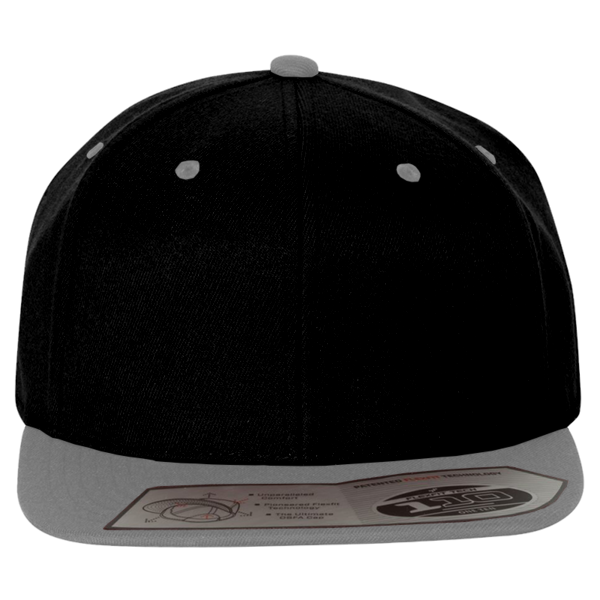 Flexfit by Yupoong 110® Snapback Cap, Black / Grey, Front view