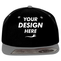 Flexfit by Yupoong 110® Snapback Cap, Black / Grey, Front view, Mockup