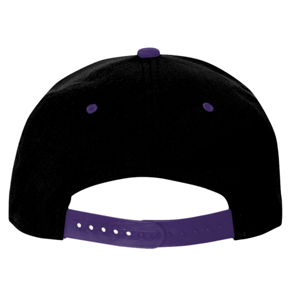 Flexfit by Yupoong 110® Snapback Cap, Black / Purple, Back view