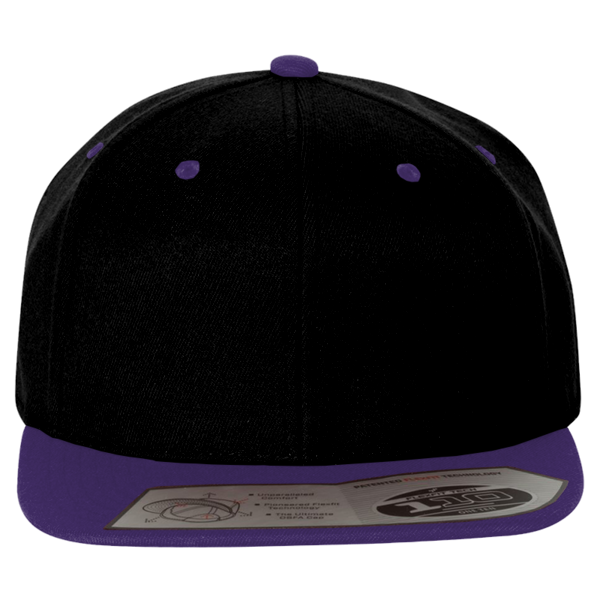 Flexfit by Yupoong 110® Snapback Cap, Black / Purple, Front view
