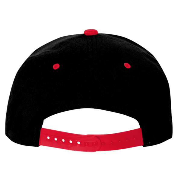 Flexfit by Yupoong 110® Snapback Cap, Black / Red, Back view