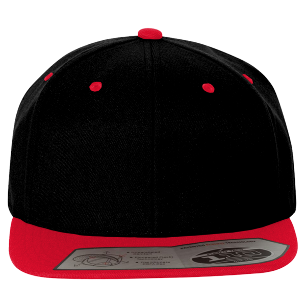 Flexfit by Yupoong 110® Snapback Cap, Black / Red, Front view