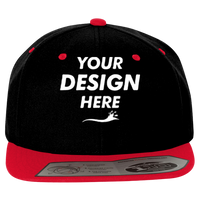 Flexfit by Yupoong 110® Snapback Cap, Black / Red, Front view, Mockup