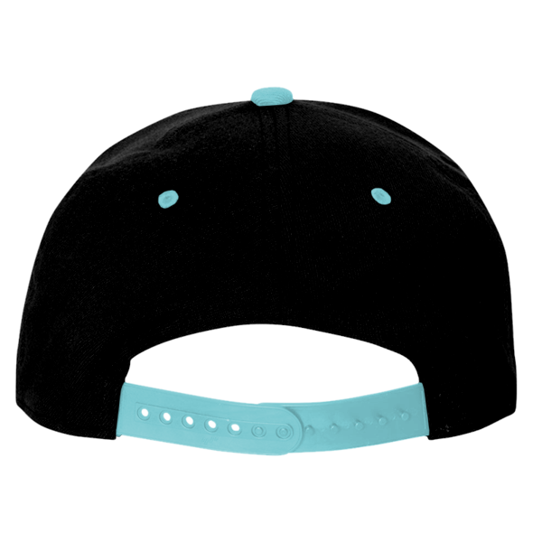 Flexfit by Yupoong 110® Snapback Cap, Black / Teal, Back view