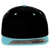 Flexfit by Yupoong 110® Snapback Cap, Black / Teal, Front view
