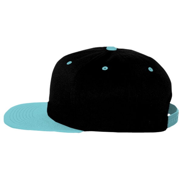 Flexfit by Yupoong 110® Snapback Cap, Black / Teal, Left Side view
