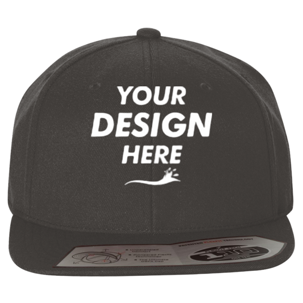 Flexfit by Yupoong 110® Snapback Cap, Dark Grey / Dark Grey, Front view, Mockup