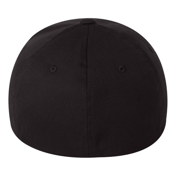 Flexfit by Yupoong Cotton Blend Cap, Black / Black, Back view
